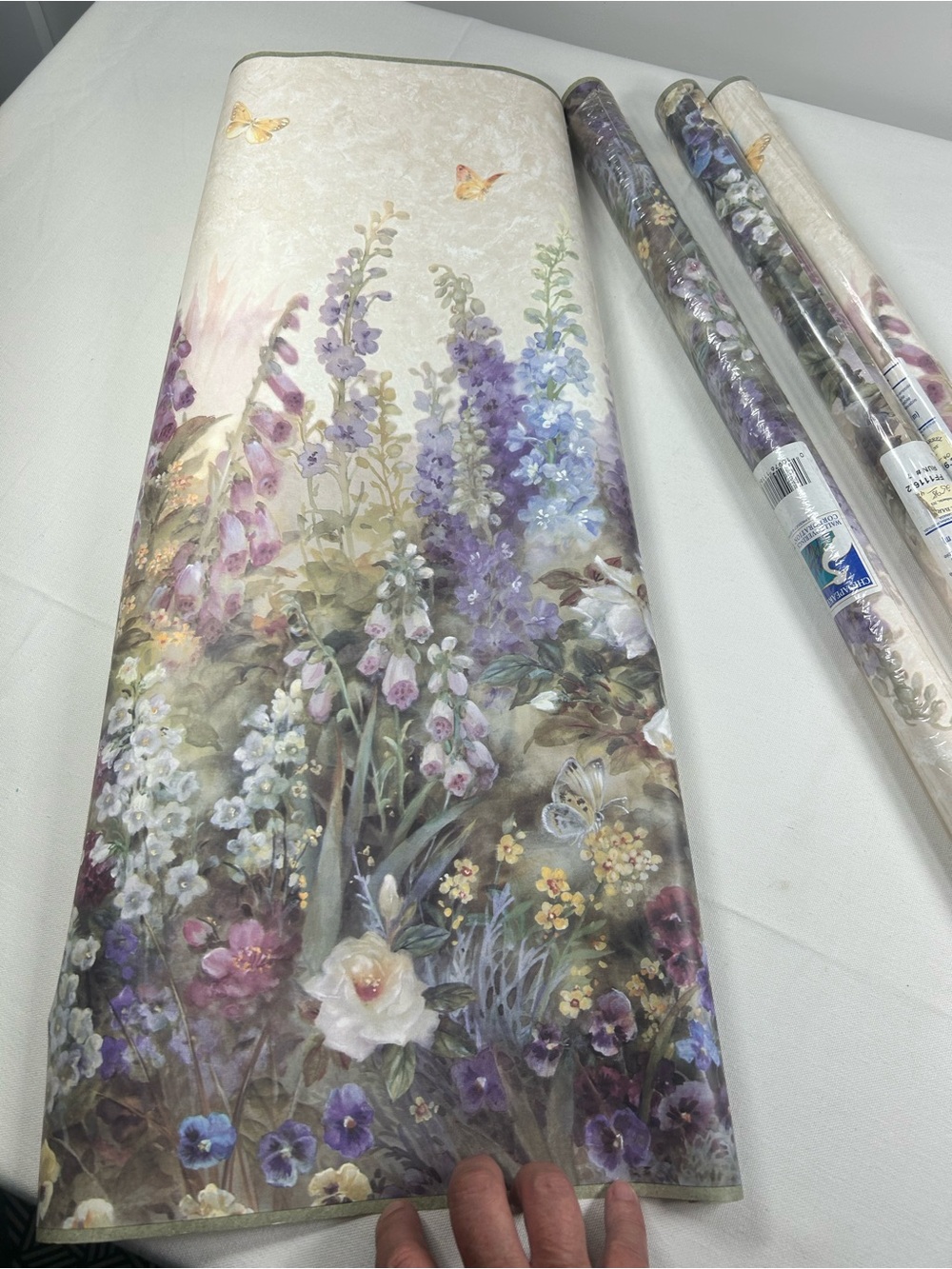 VTG Botanical Floral Wallpaper Border 26.75” Vinyl PrePasted 3.5 Rolls = 48+ Ft